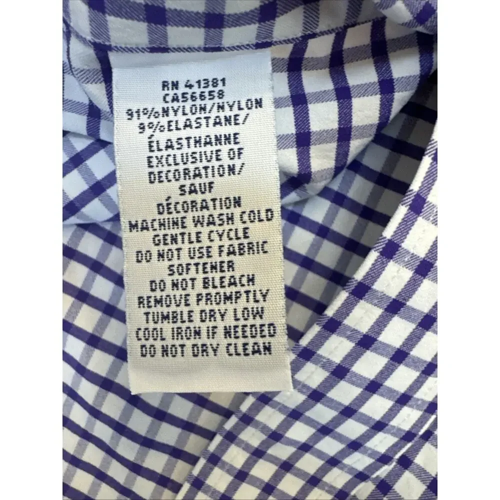 Polo Ralph‎ Lauren Shirt Mens M Purple Check Performance Button Up Long Sleeve